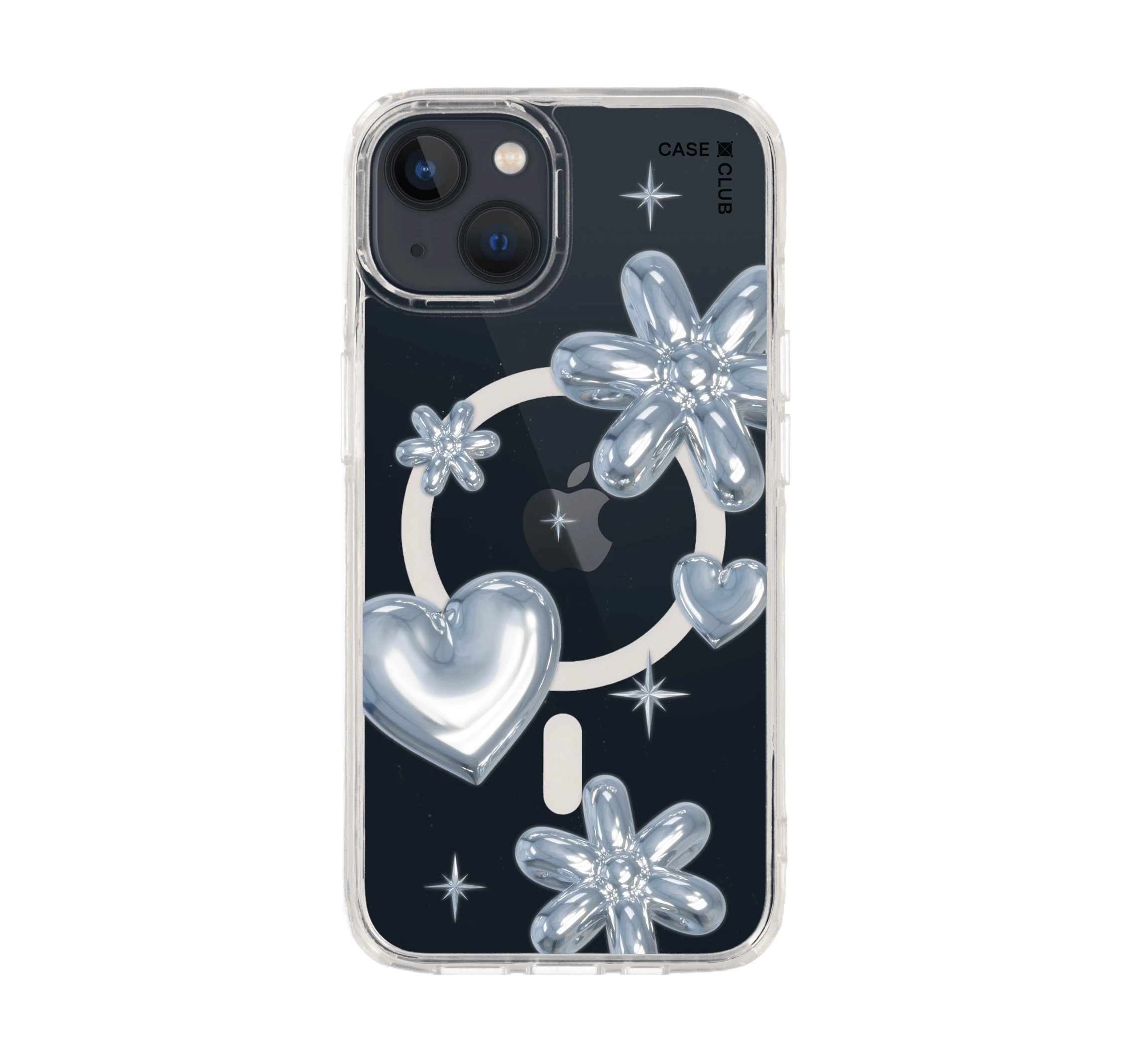 flower & heart metallic balloons